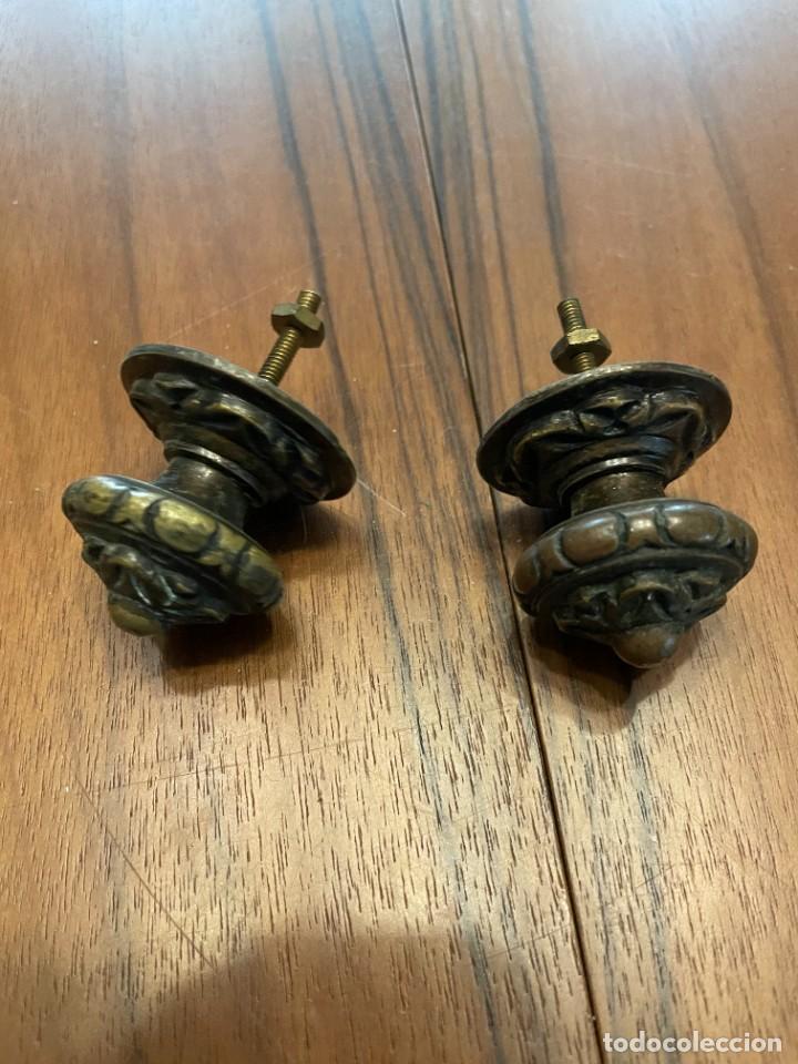 Antiques: Pareja de tiradores bronce antiguos