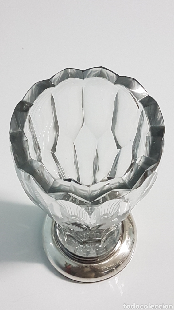 Antig&uuml;edades: Jarr&oacute;n cristal roca ,base plata. - Foto 2