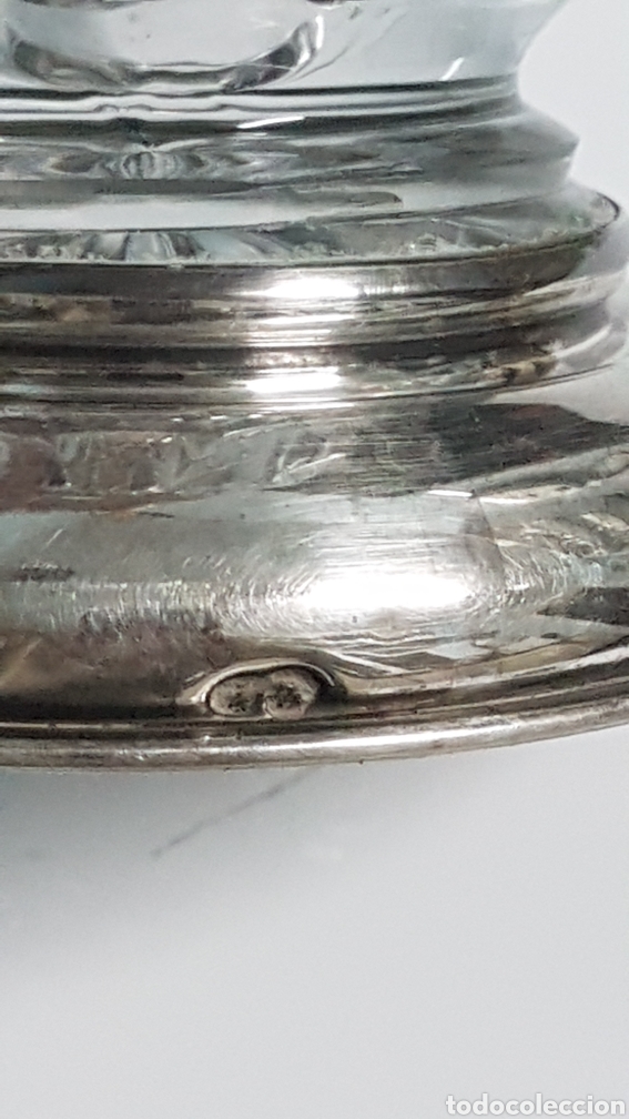 Antig&uuml;edades: Jarr&oacute;n cristal roca ,base plata. - Foto 3