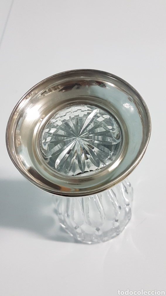 Antig&uuml;edades: Jarr&oacute;n cristal roca ,base plata. - Foto 4