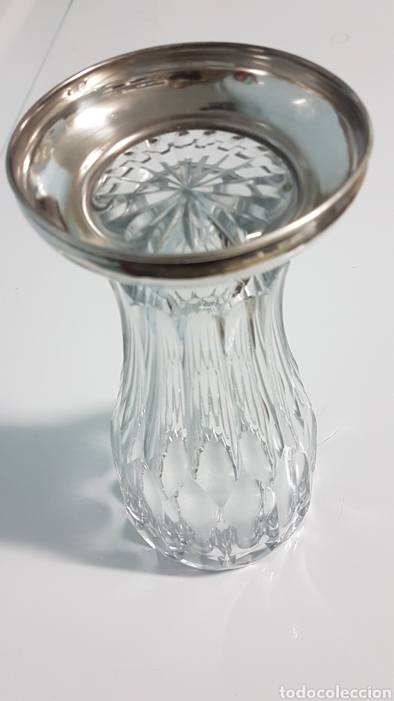 Antig&uuml;edades: Jarr&oacute;n cristal roca ,base plata. - Foto 5