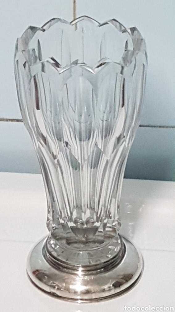 Antig&uuml;edades: Jarr&oacute;n cristal roca ,base plata. - Foto 1