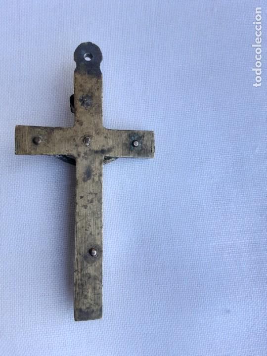 Antig&uuml;edades: Crucifijo de bronce - Foto 2