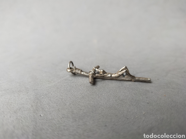 Antig&uuml;edades: CRUZ DE METAL PLATEADO. - Foto 4