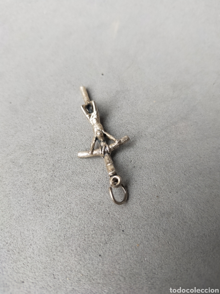 Antig&uuml;edades: CRUZ DE METAL PLATEADO. - Foto 6