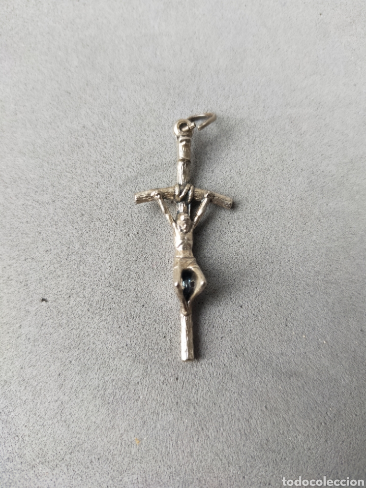 Antig&uuml;edades: CRUZ DE METAL PLATEADO. - Foto 7