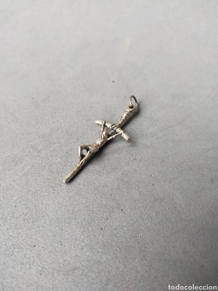 Antig&uuml;edades: CRUZ DE METAL PLATEADO. - Foto 8