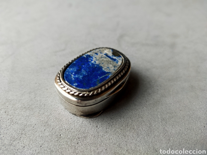 Antig&uuml;edades: CAJA DE PLATA Y LAPISLAZULI. - Foto 2