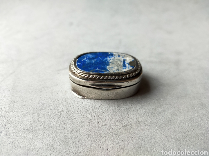 Antig&uuml;edades: CAJA DE PLATA Y LAPISLAZULI. - Foto 1