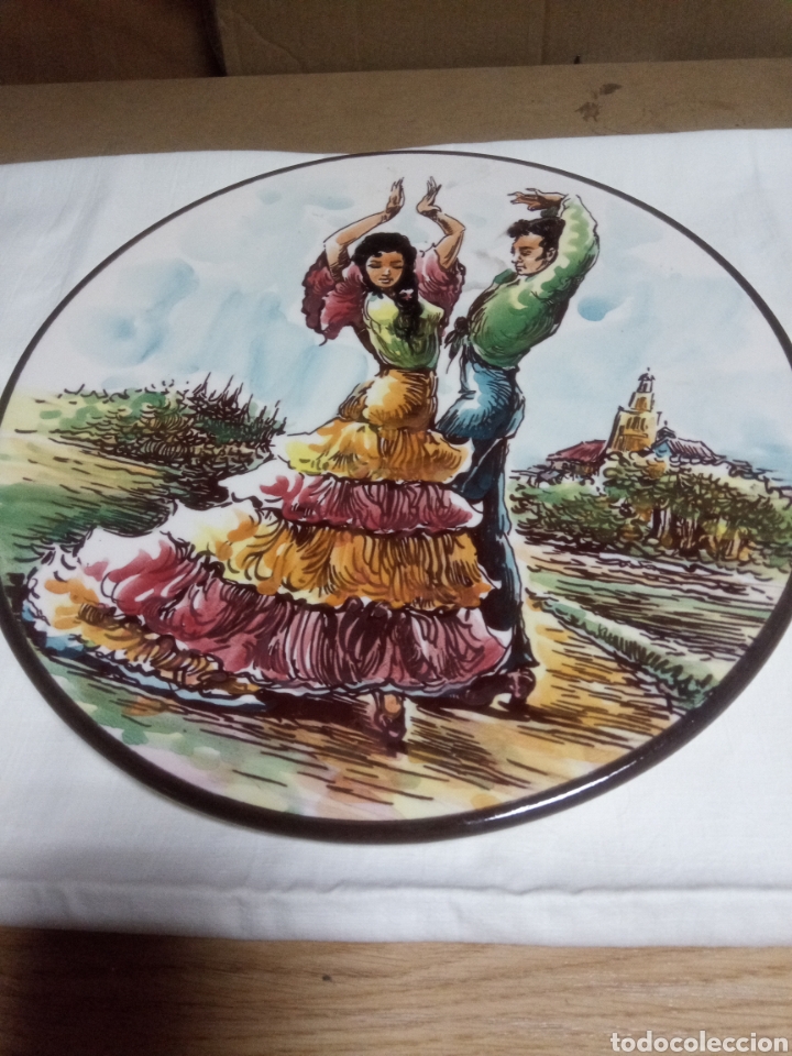 Antig&uuml;edades: Platos pintados a mano - Foto 1