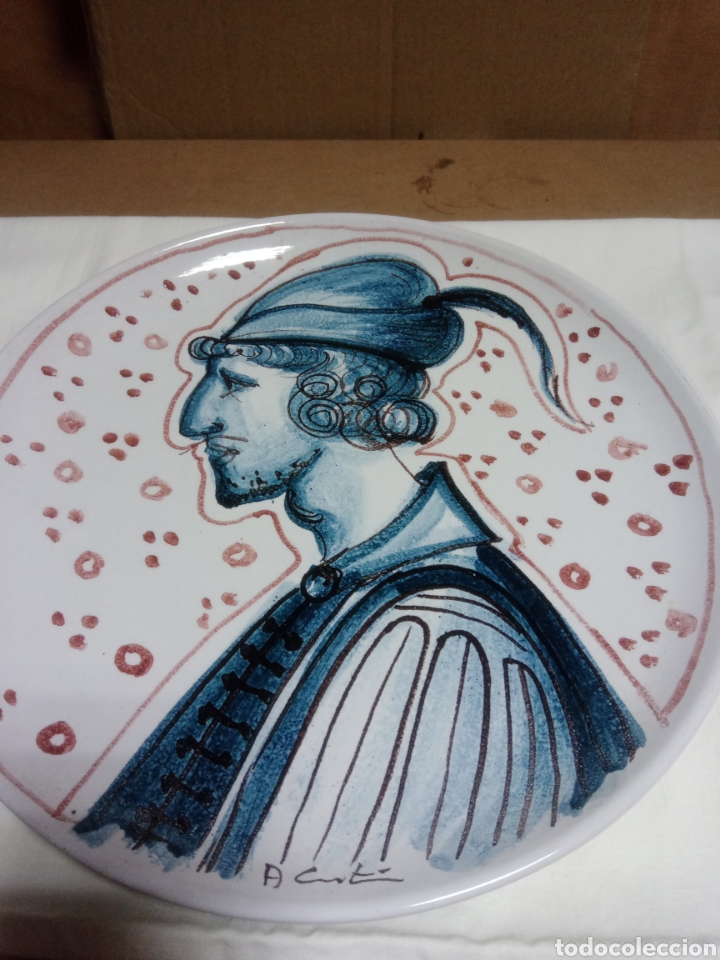 Antig&uuml;edades: Plato antiguo firmado - Foto 1