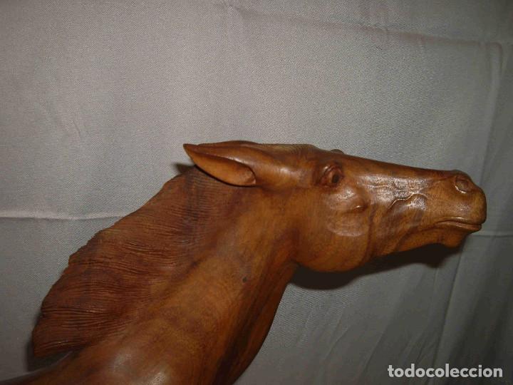 Antig&uuml;edades: TALLA MADERA CABALLO Y POTRILLO - Foto 5