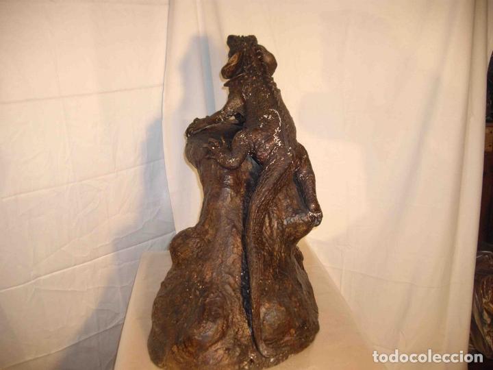 Antig&uuml;edades: FIGURA METAL IGUANA - Foto 1