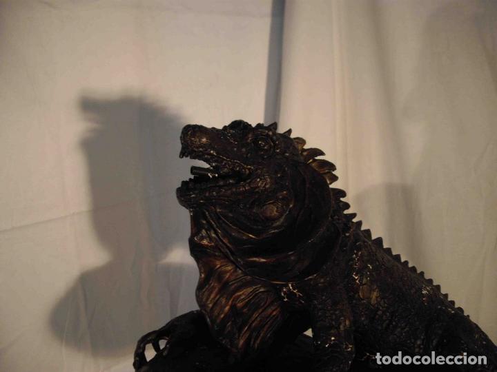 Antig&uuml;edades: FIGURA METAL IGUANA - Foto 3