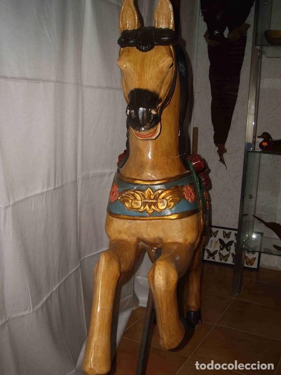 Antig&uuml;edades: CABALLO MADERA ROSAS - Foto 2