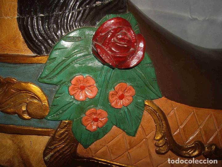 Antig&uuml;edades: CABALLO MADERA ROSAS - Foto 4