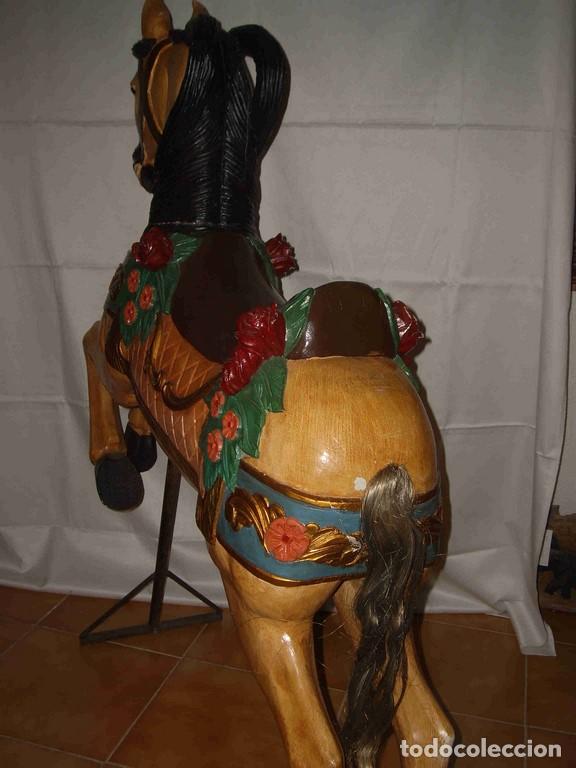 Antig&uuml;edades: CABALLO MADERA ROSAS - Foto 7