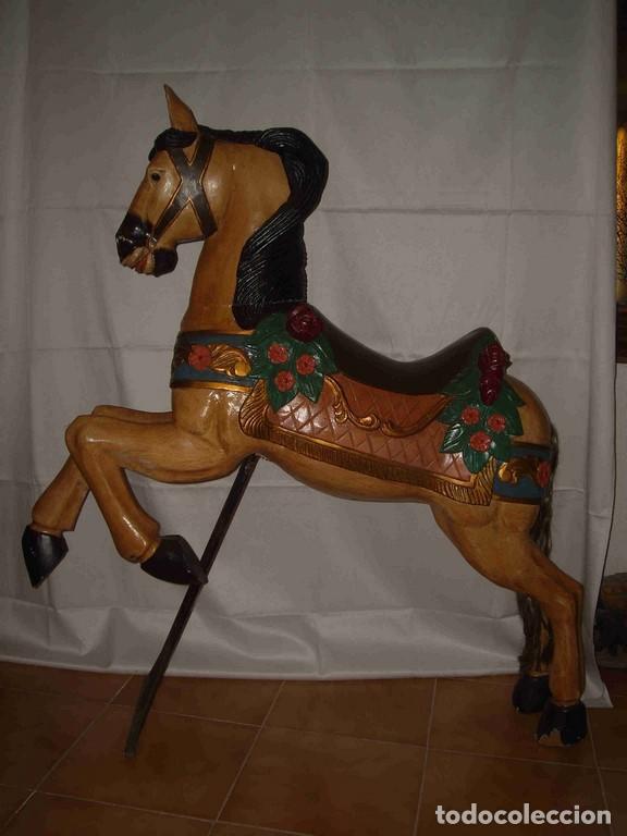 Antig&uuml;edades: CABALLO MADERA ROSAS - Foto 1