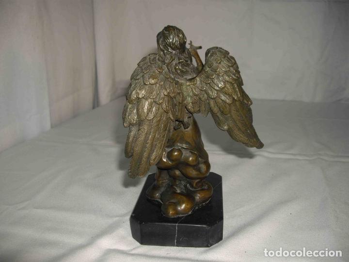 Antig&uuml;edades: FIGURA BRONCE MUJER ALADA FLAUTA - Foto 5