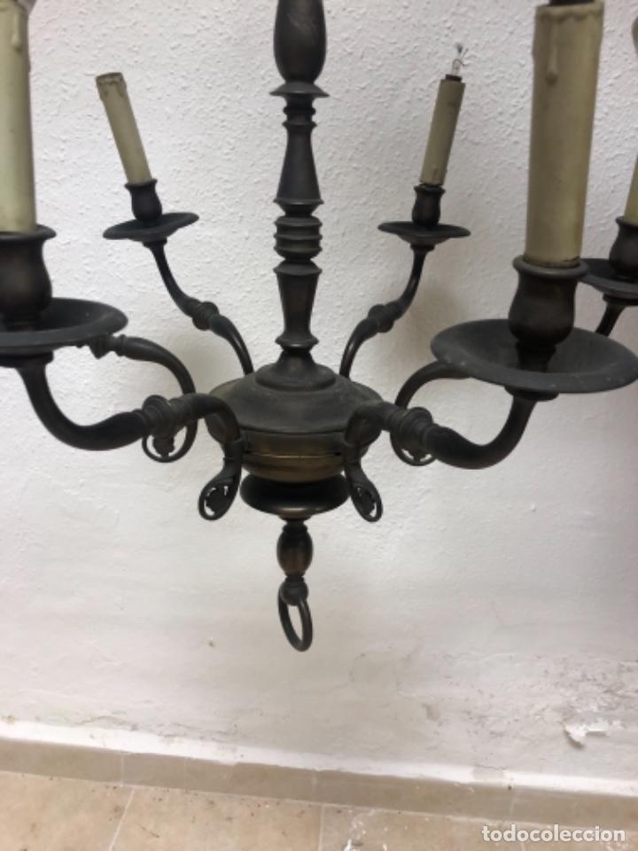 Antig&uuml;edades: L&aacute;mpara de bronce - Foto 3