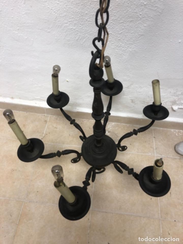 Antig&uuml;edades: L&aacute;mpara de bronce - Foto 12