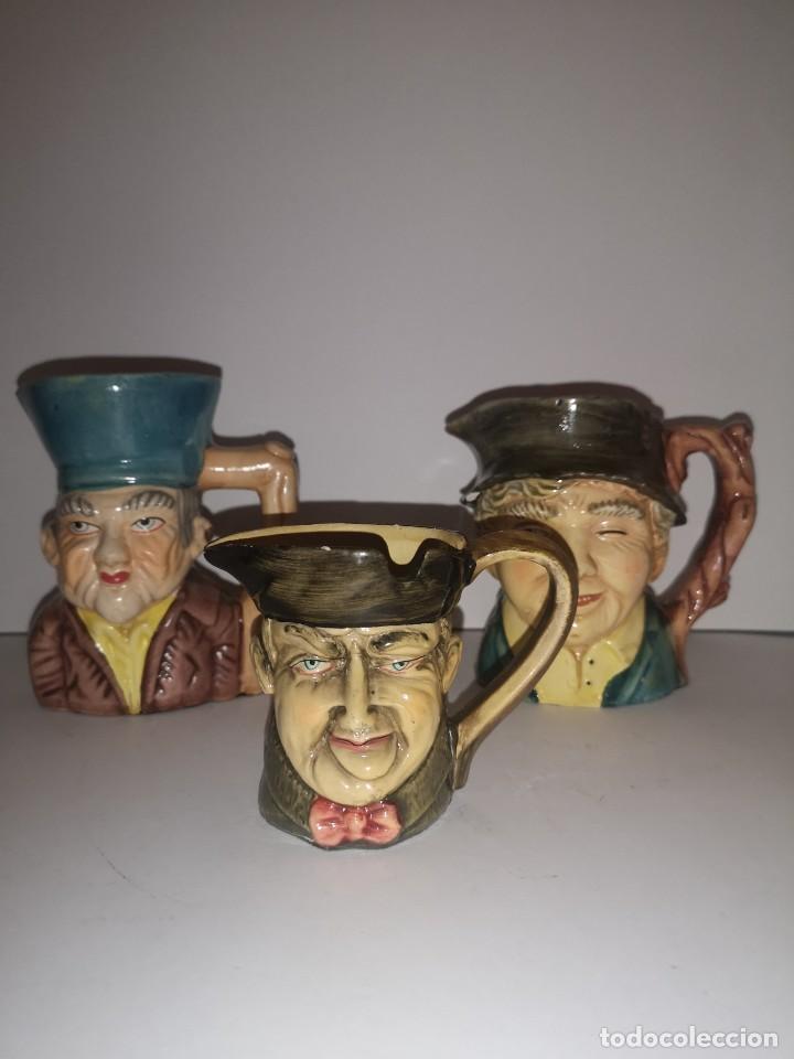 Antig&uuml;edades: 3 jarras cer&aacute;mica talladas - Foto 1