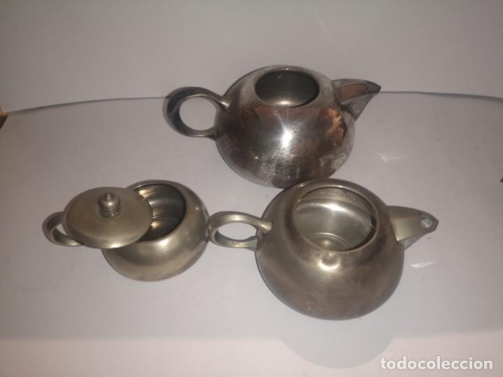 Antig&uuml;edades: Conjunto de caf&eacute; en torre de alpaca - Foto 2
