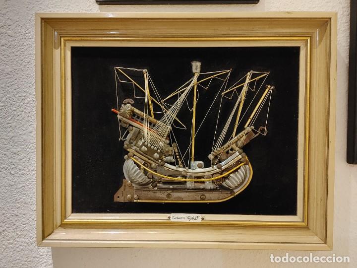 Antig&uuml;edades: Antiguo cuadro Marino GARRACA-JUGLO XV hecho a mano