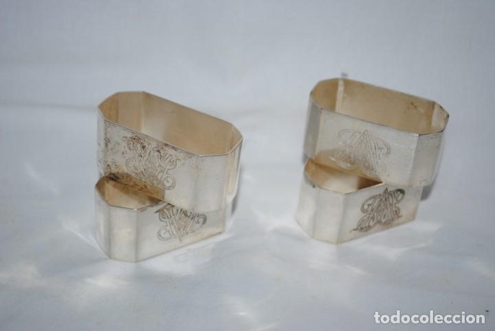 Antiguidades: SERVILLETEROS PLATEADOS ANTIGUOS .