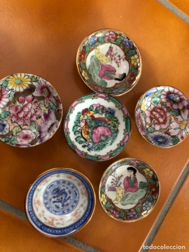 Antig&uuml;edades: 6 platitos de Macao. 7 cm de di&aacute;metro - Foto 1