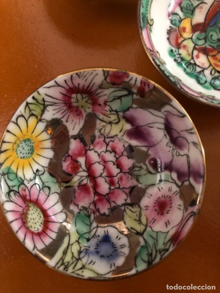 Antig&uuml;edades: 6 platitos de Macao. 7 cm de di&aacute;metro - Foto 4