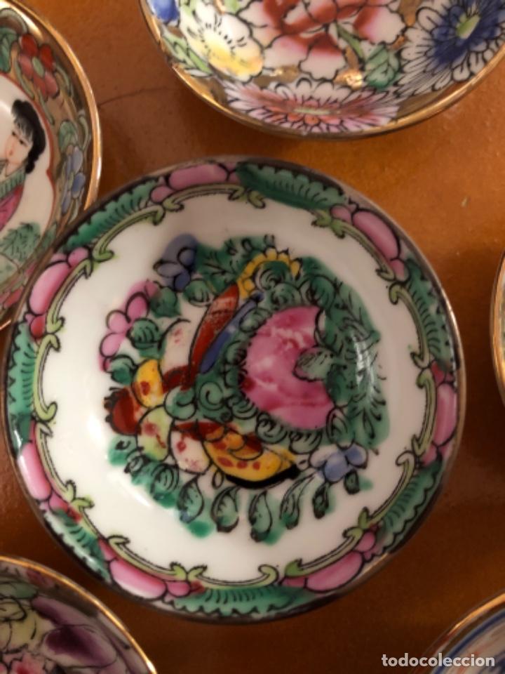 Antig&uuml;edades: 6 platitos de Macao. 7 cm de di&aacute;metro - Foto 5