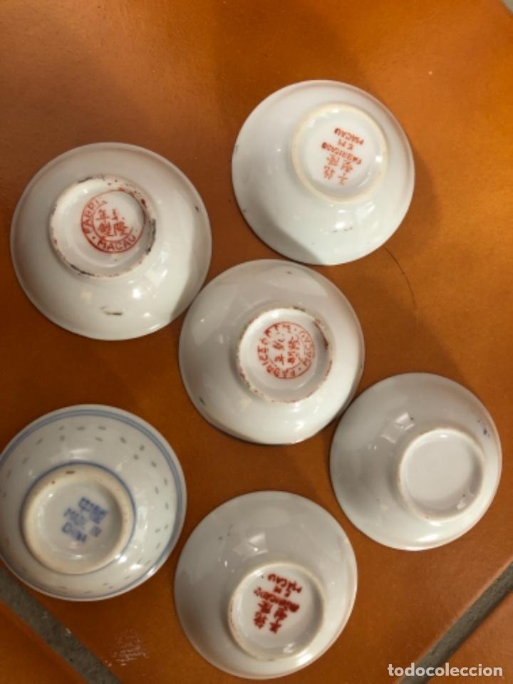 Antig&uuml;edades: 6 platitos de Macao. 7 cm de di&aacute;metro - Foto 8