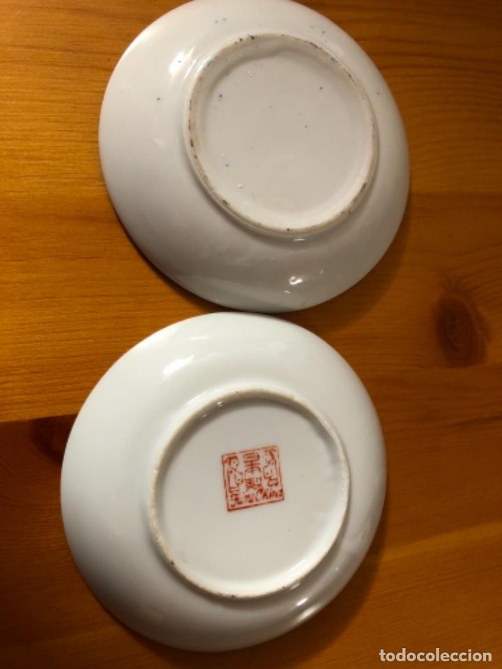 Antig&uuml;edades: Pareja de platitos de Macao. 9 cm de di&aacute;metro - Foto 4