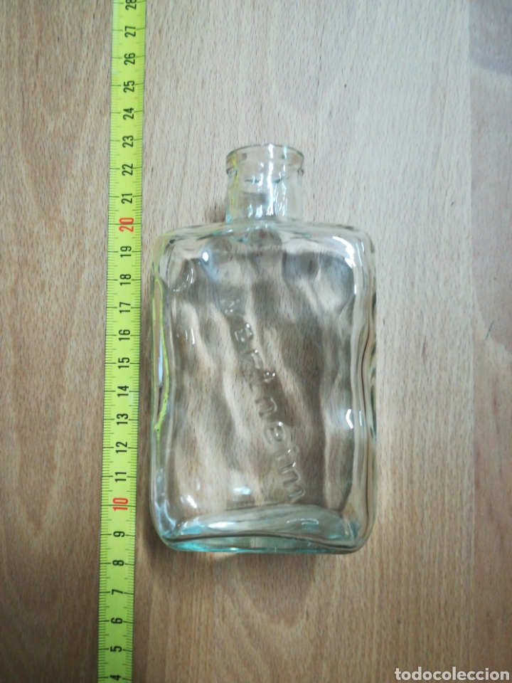 Antig&uuml;edades: Frasco bote cristal aceite coser wertheim