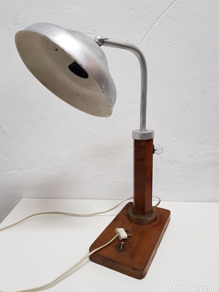 Antig&uuml;edades: Lampara de mesa tipo industrial - Foto 2