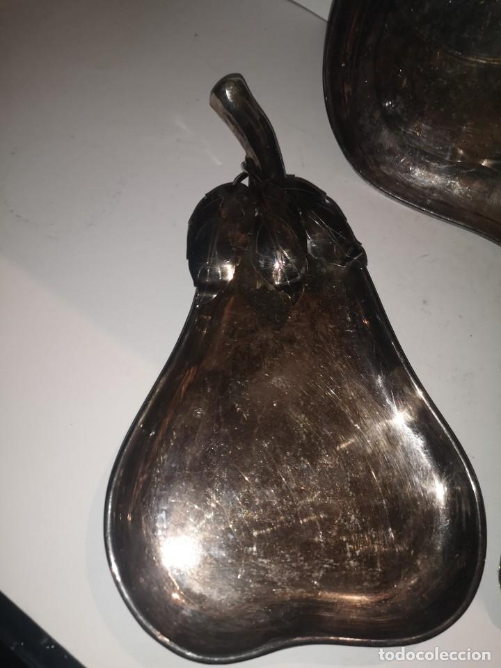 Antig&uuml;edades: Bandejas en forma de pera de ba&ntilde;adas en plata - Foto 2