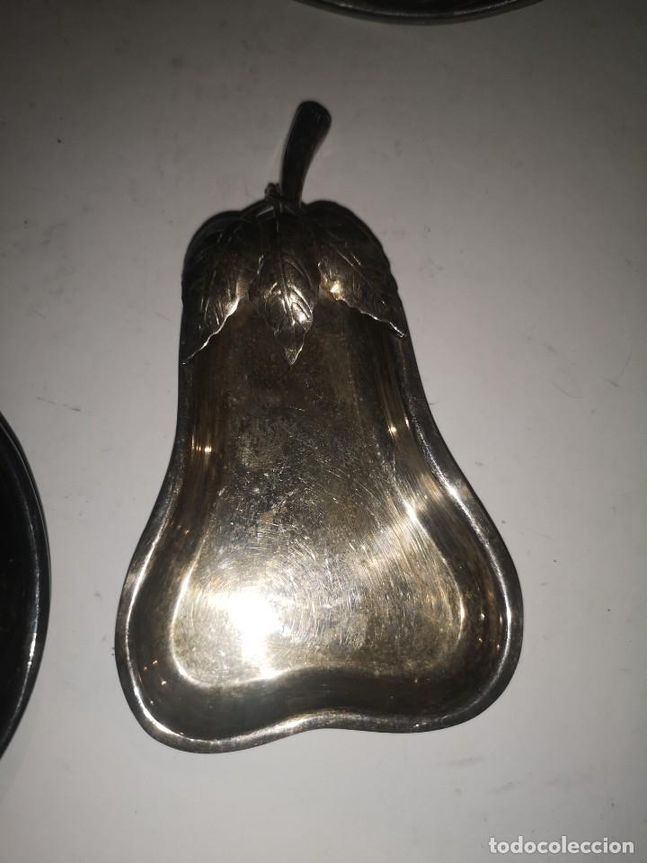 Antig&uuml;edades: Bandejas en forma de pera de ba&ntilde;adas en plata - Foto 3