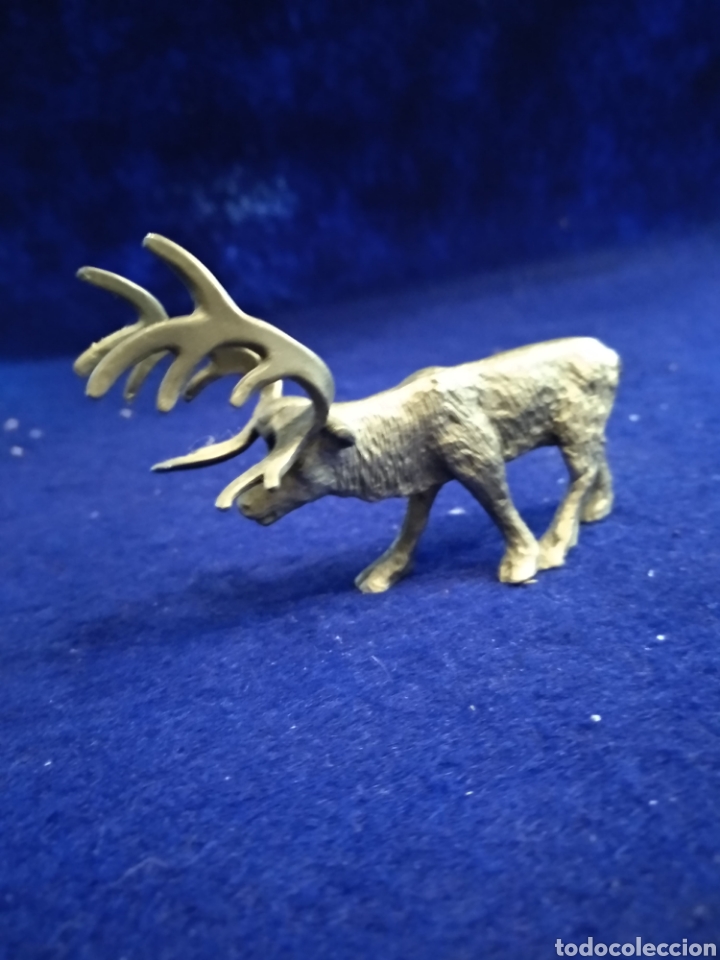 Antig&uuml;edades: Figura ciervo de esta&ntilde;o, 8cm - Foto 2
