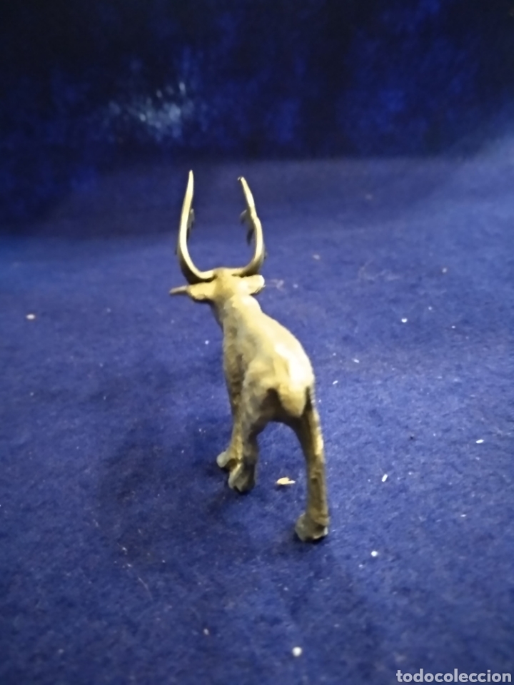 Antig&uuml;edades: Figura ciervo de esta&ntilde;o, 8cm - Foto 4