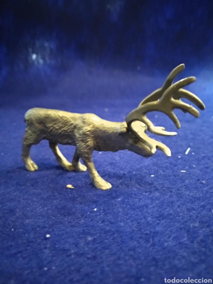 Antig&uuml;edades: Figura ciervo de esta&ntilde;o, 8cm - Foto 1