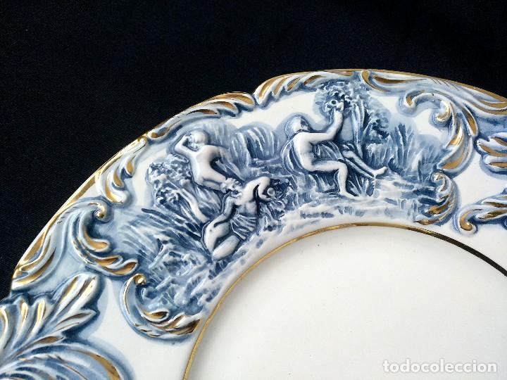 Antig&uuml;edades: PLATO GRANDE CON RELIEVES CAPODIMONTE - Foto 3