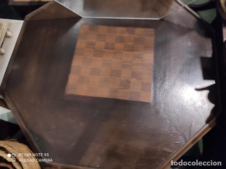 Antig&uuml;edades: mesa de juego de ajedrez y cartas - Foto 5