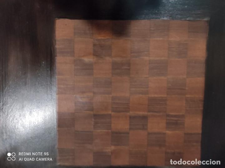 Antig&uuml;edades: mesa de juego de ajedrez y cartas - Foto 6