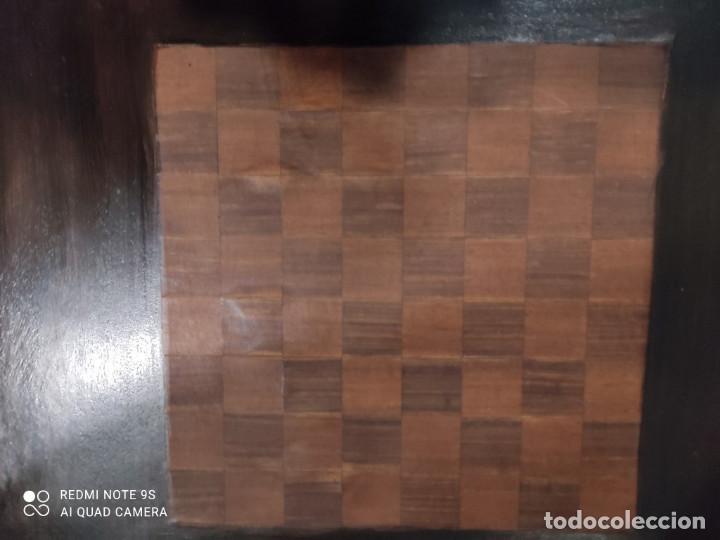 Antig&uuml;edades: mesa de juego de ajedrez y cartas - Foto 7