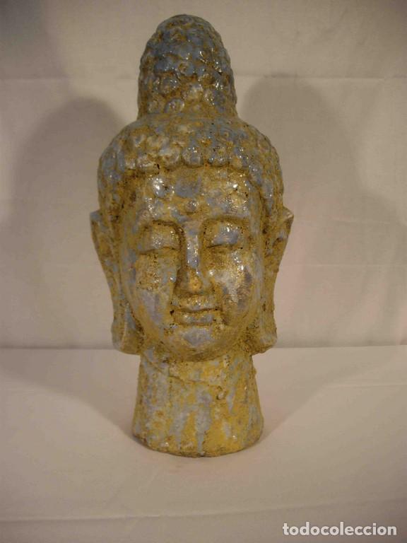 Antig&uuml;edades: FIGURA BUSTO BARRO ESMALTADO - Foto 1