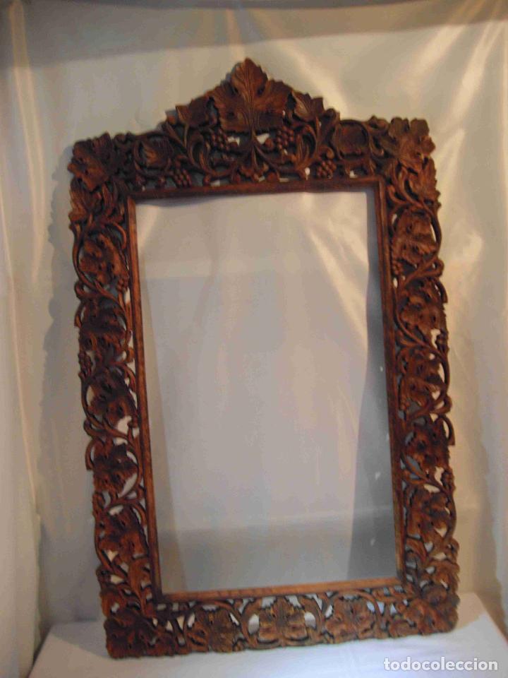 Antig&uuml;edades: MARCO MADERA TALLADA - Foto 1