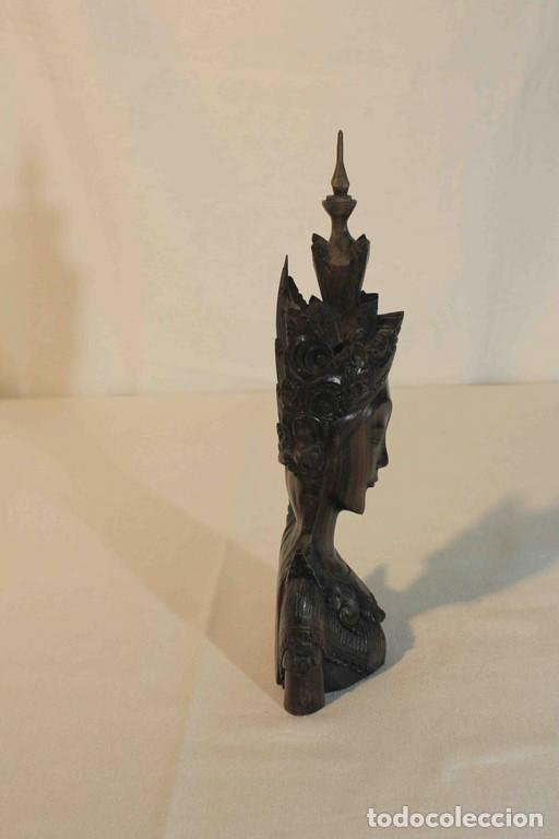 Antig&uuml;edades: TALLA MADERA BUSTO REINA - Foto 2