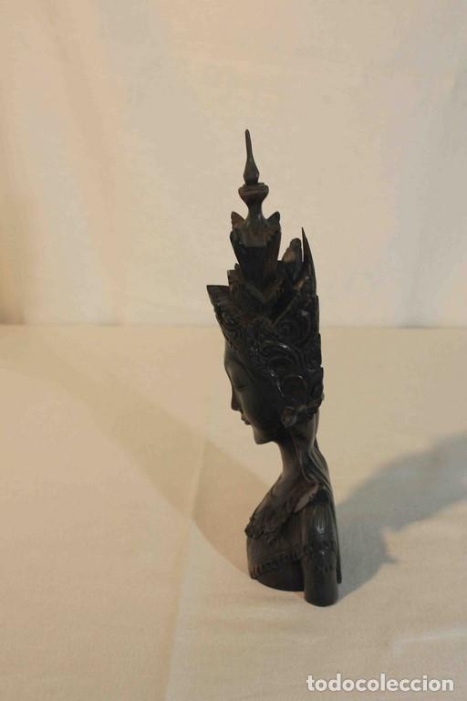 Antig&uuml;edades: TALLA MADERA BUSTO REINA - Foto 3
