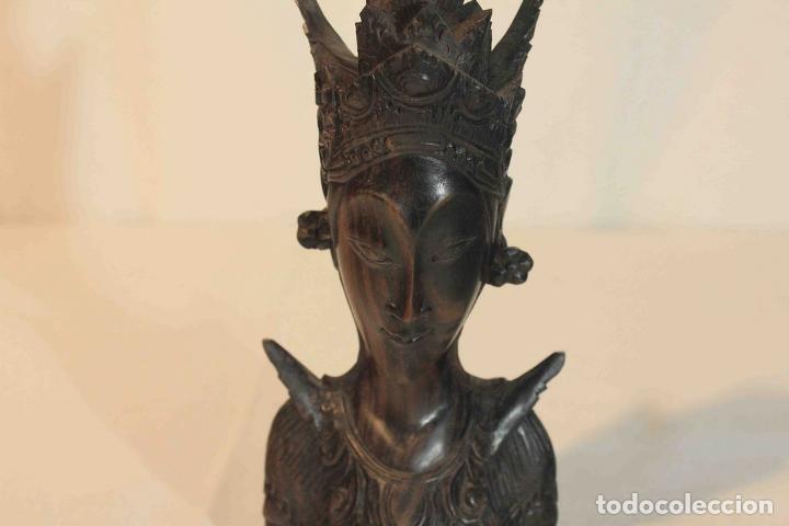 Antig&uuml;edades: TALLA MADERA BUSTO REINA - Foto 6
